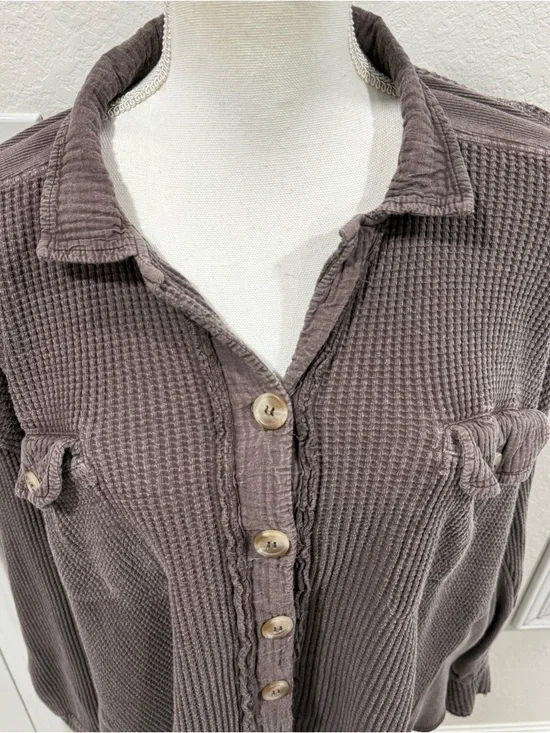 Free People One Scout Shaket In Mole - Picture 8 of 16